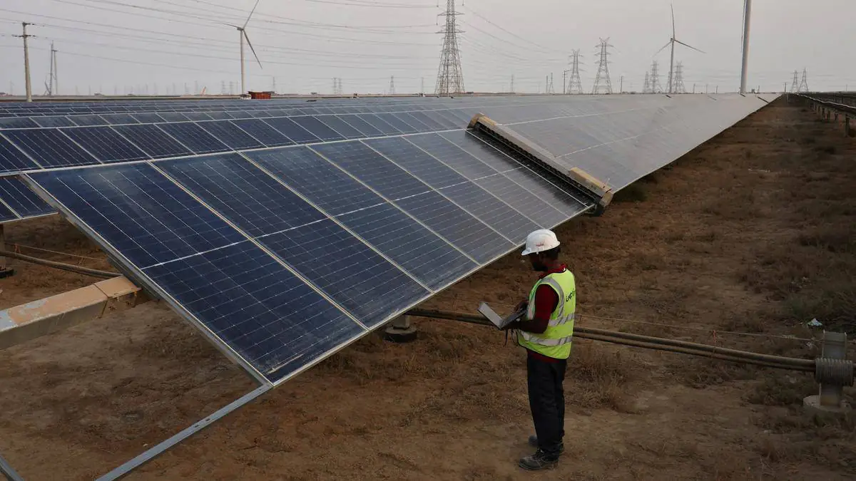 World largest hybrid renewable energy park solar and wind project in Khavda Gujarat 2026